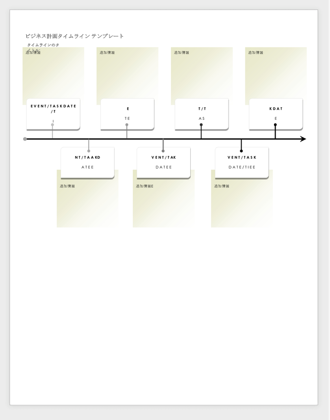 事業計画タイムラインテンプレート