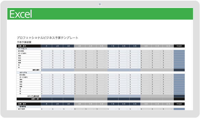 専門的なビジネス予算